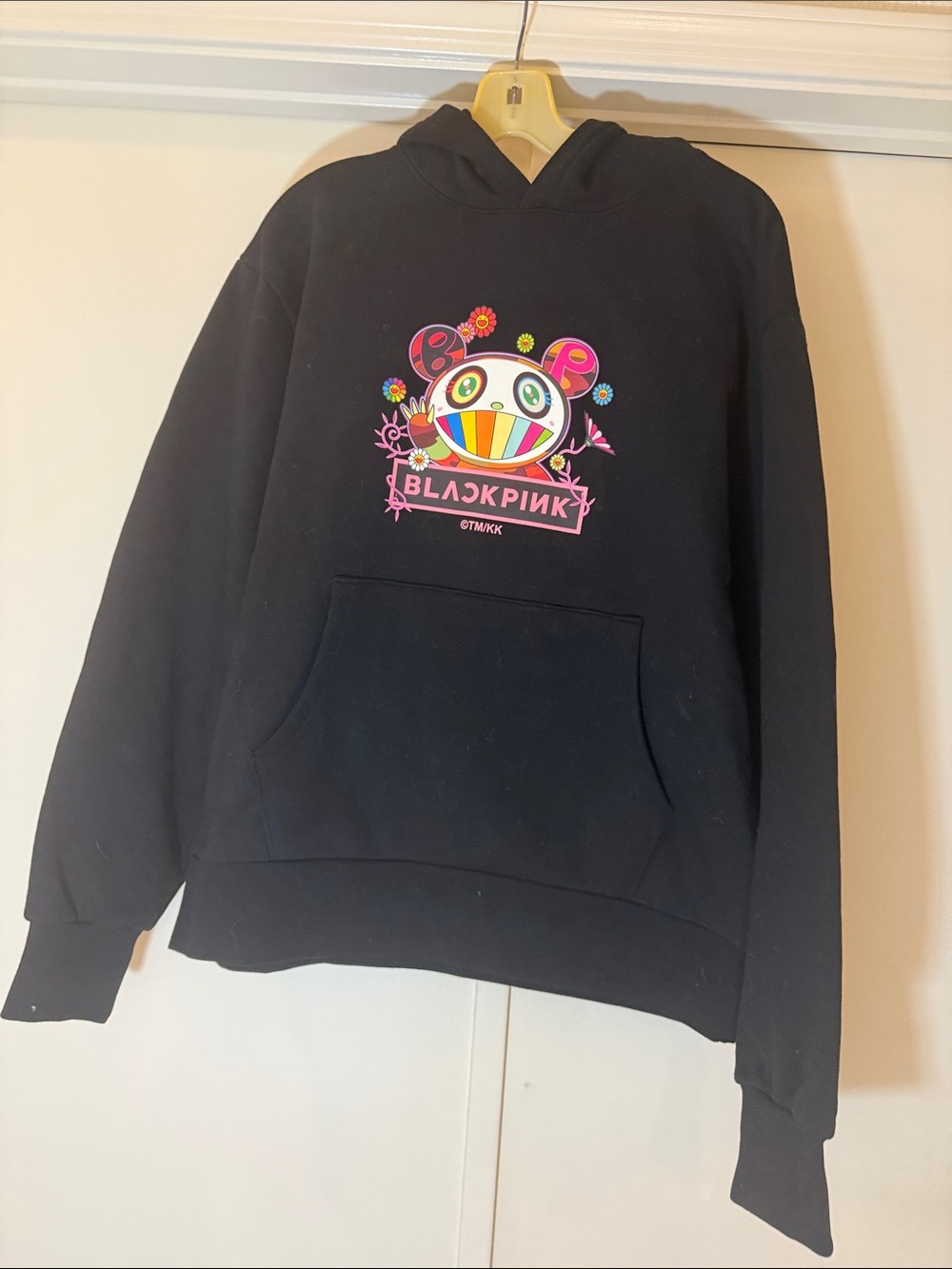 Unisex Blackpink Flying Panda Takashi Murakami Black Pullover Hoodie